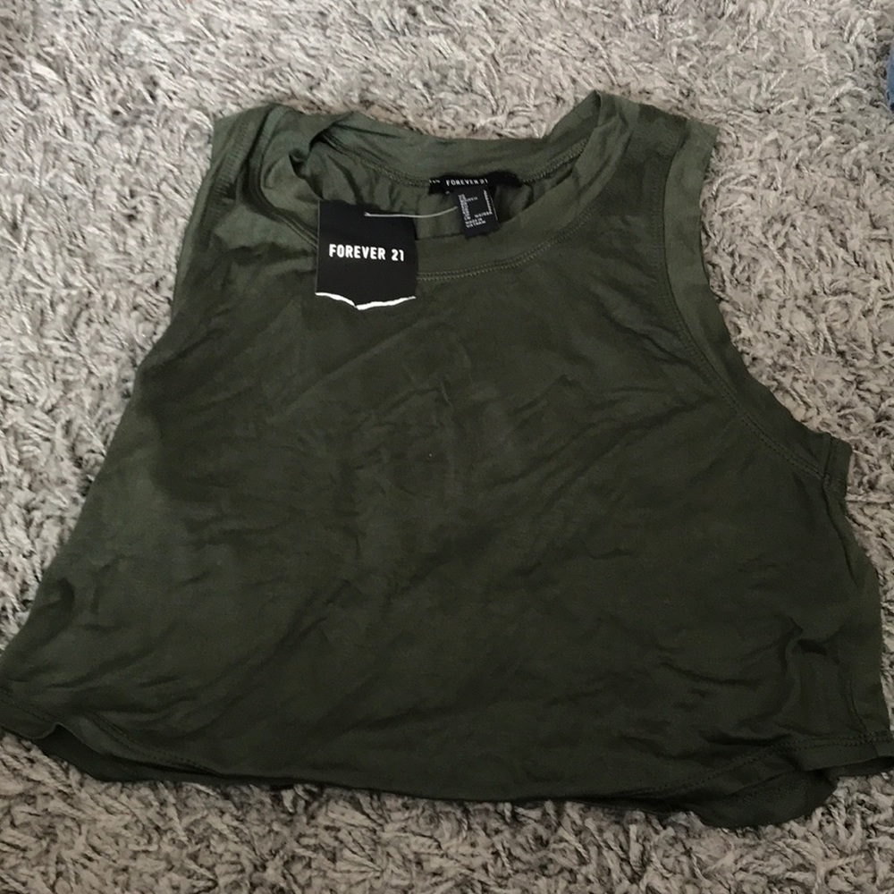 Forrest green crop top